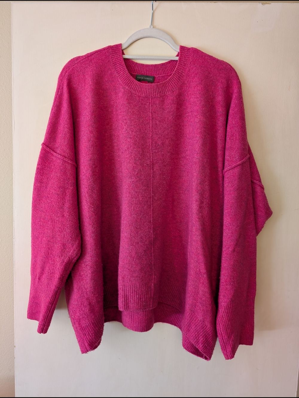 Vince Camuto Fuchsia Soft Crewneck Sweater